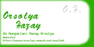 orsolya hazay business card